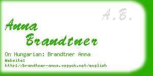 anna brandtner business card